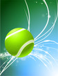 Tennis Ball on Abstract Modern Light Background