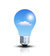 Illustration: Lampe mit schöner Wolke Lampe mit schöner Wolke