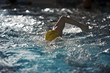 Schwimmtraining der Sportler im Hallenbad
