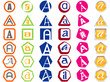 Letter A Icons Badges and Tags