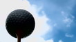 Golf ball sihouette against cloud time lapse - HD