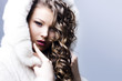 beautiful lady in fur coat