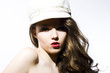 Beautiful young model in hat