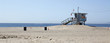 lifeguard station Santa Monica Beach Los Angeles California.