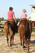 mother daughter riding