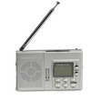 Portable transistor radio receiver on white background