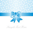 tarjeta de regalo azul con lunares