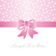 tarjeta de regalo rosa con lunares