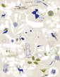Vector: Floral Garden And Little Friends VII Floral Garden And Little Friends VII