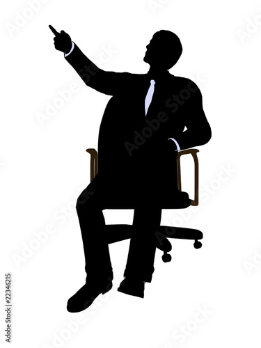 people silhouettes sitting. Casual Man Sitting On A