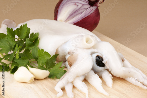 Photo: Raw cuttlefish with herbs Raw cuttlefish with herbs