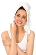Woman wearing towel
