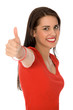 Girl with thumbs up