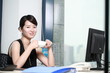 young asian businesswoman working with computer in office