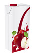 Apple juice carton box vector illustration. Apple juice carton box vector illustration.