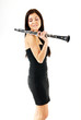 woman with a clarinet