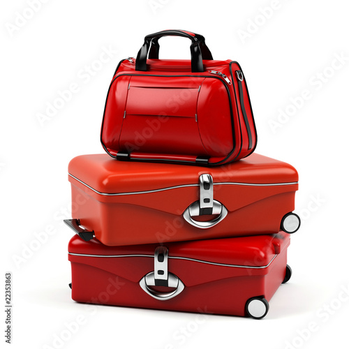 Illustration: Suitcase isolated on a white background. Suitcase isolated on a white background.