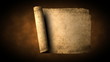 Ancient scrolling document with alpha channel