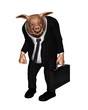 Angry Pig dressed as Business Man - 1