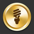 Light Bulb on Golden Internet Button