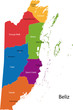 Map of Belize with the districts Map of Belize with the districts