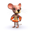 3d mouse ready for stormy seas