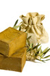 Two laurel soaps , isolated