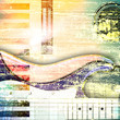 abstract jazz rock background musical instruments