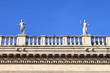 Renaissance palace with statues on roof