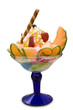 Eisbecher mit Früchte