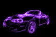 Illustration: Neon car glow Neon car glow