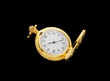 Vintage watch isolated on black background