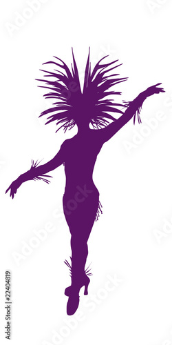 Illustration: Danseuses de samba silhouette Danseuses de samba silhouette
