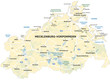Vektor: Landkarte Mecklenburg-Vorpommern, Ostseeküste Landkarte Mecklenburg-Vorpommern, Ostseeküste