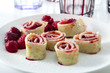 Pfannkuchen mit Himbeeren