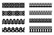 Set of pattern brushes for border decoration Set of pattern brushes for border decoration