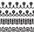 Set of pattern brushes for border decoration Set of pattern brushes for border decoration
