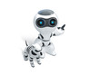 robot with robot dog look up