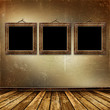 Old room, grunge interior with frames in style baroque Old room, grunge interior with frames in style baroque