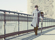 Woman on bridge