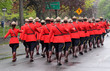 troop of Canadian mountie police marching troop of Canadian mountie police marching