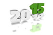 Silvester 2015 3d, grün weiss