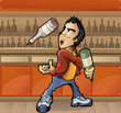 Bartender in a bar