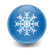 Esfera brillante con simbolo del frio