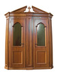 Wooden Confessional isolated on white.