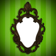 black vintage metal frame on wall