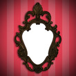 black vintage metal frame on wall