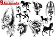 Vector: Animals tattoo and cliparts Animals tattoo and cliparts