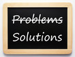 No Problems / Solutions - Concept Sign No Problems / Solutions - Concept Sign