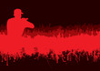 silhouette rock concert crowd